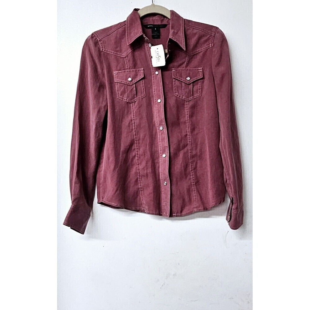 MARC JACOBS Long Sleeve Front Pockets Snap Button Up Shirt NWT $170